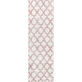 thumbnail image 1 of nuLOOM Nelda Trellis Shag Runner Rug, 2' 8" x 8', Baby Pink, 1 of 3
