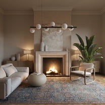 nuLOOM Nerissea Vintage & Distressed Washable Rug, 5' x 8', Nerissea Blue