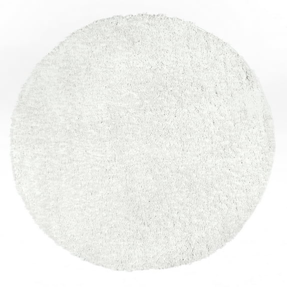 nuLOOM Neva Modern Tasseled Shag Ivory 5' Modern Round Rug