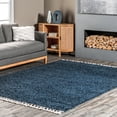 thumbnail image 1 of nuLOOM Neva Modern Tasseled Shag Navy 11' x 15' Modern Area Rug, 1 of 9
