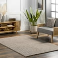 thumbnail image 1 of nuLOOM Nia Tile Faux Rabbit Machine Washable Area Rug, 3' 9" x 6', Taupe, 1 of 9