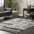 thumbnail image 1 of nuLOOM Nicolette Abstract Tile Soft Shag Fringe Area Rug, 4' x 6', Nicolette Beige, 1 of 5