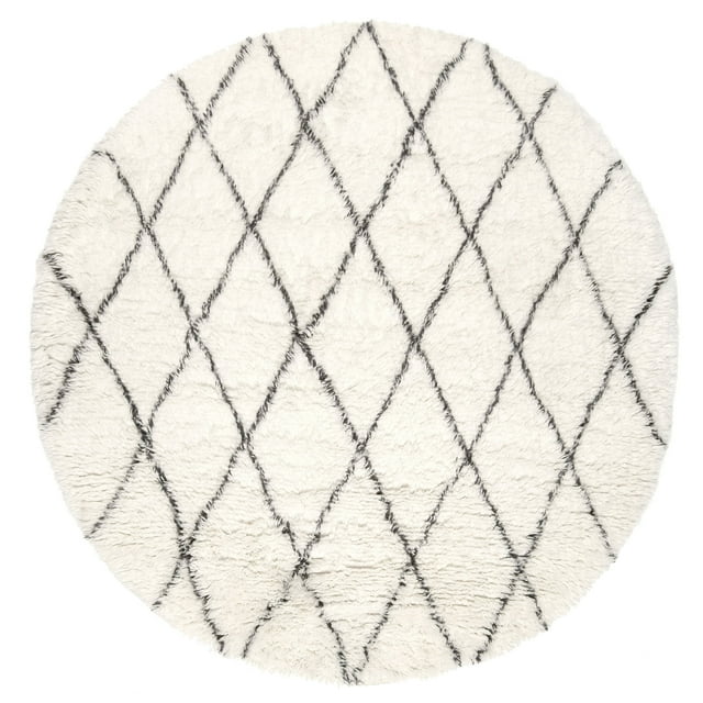 nuLOOM Nida Plush Shag Area Rug, 8', Ivory