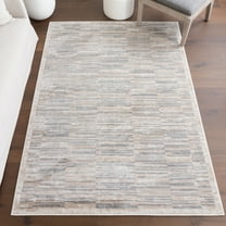 nuLOOM Nidhi Traditional Striped Area Rug, 6' 7" x 9', Nidhi Grey