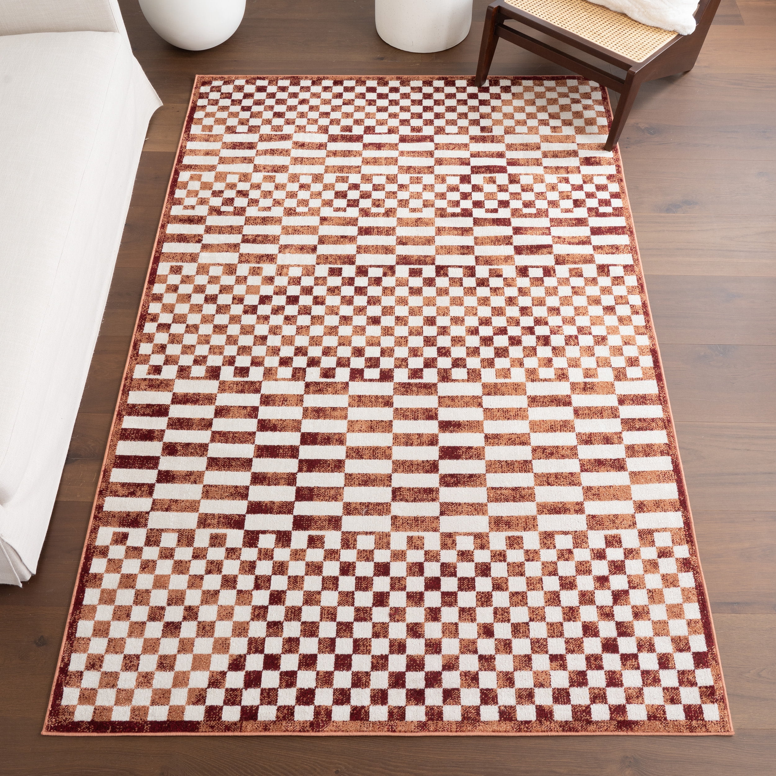 nuLOOM Nikita Faded Geometric Machine Washable Area Rug, 6' 7