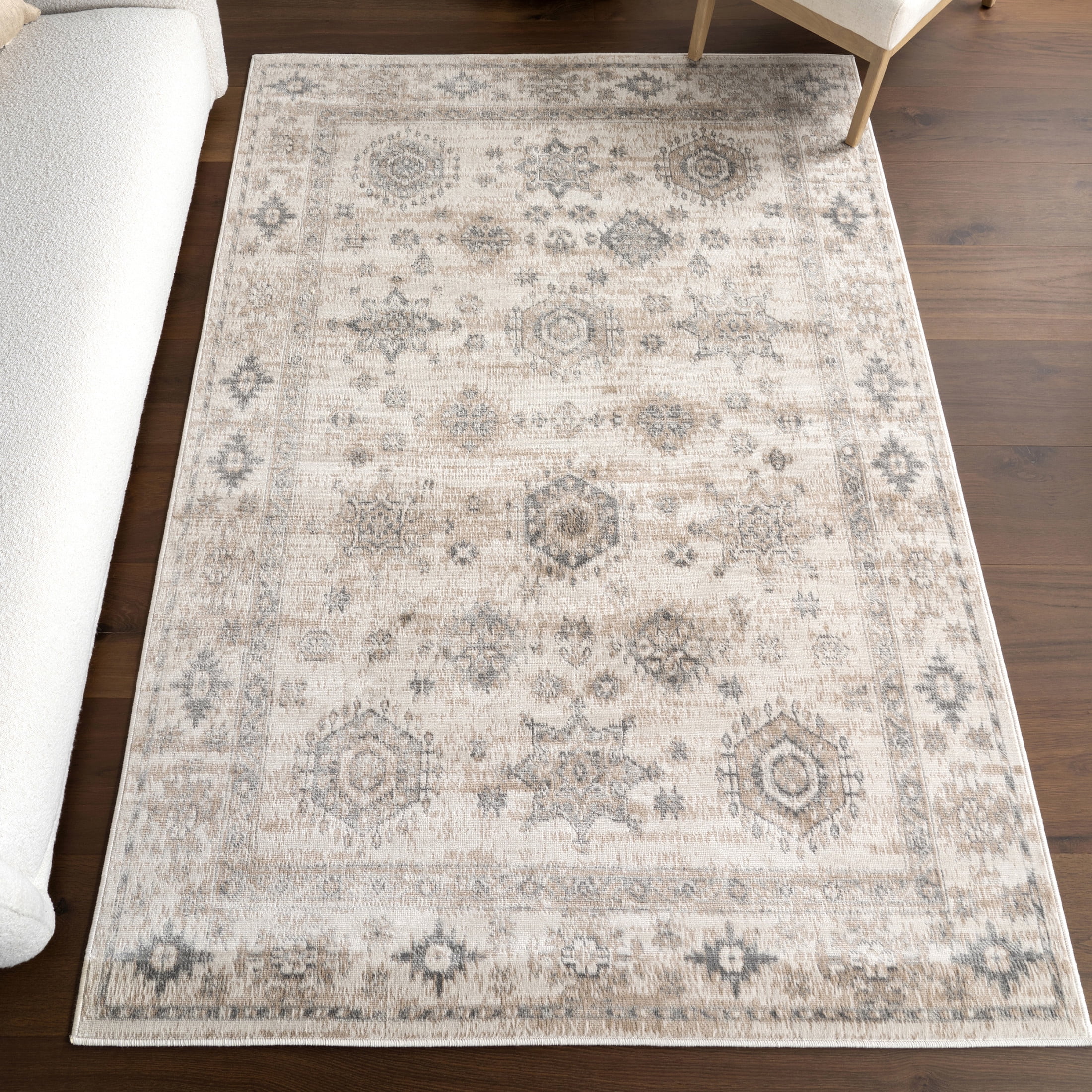 nuLOOM Nissa Traditional Medallion Area Rug, 10' x 14', Nissa Light Grey