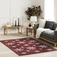 thumbnail image 1 of nuLOOM Nola Snowflake Machine Washable Area Rug, 7' 10" x 10', Red, 1 of 9