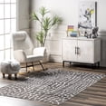 thumbnail image 1 of nuLOOM Nora Kids Giraffe Machine Washable Area Rug, 5' x 8', Dark Gray, 1 of 9