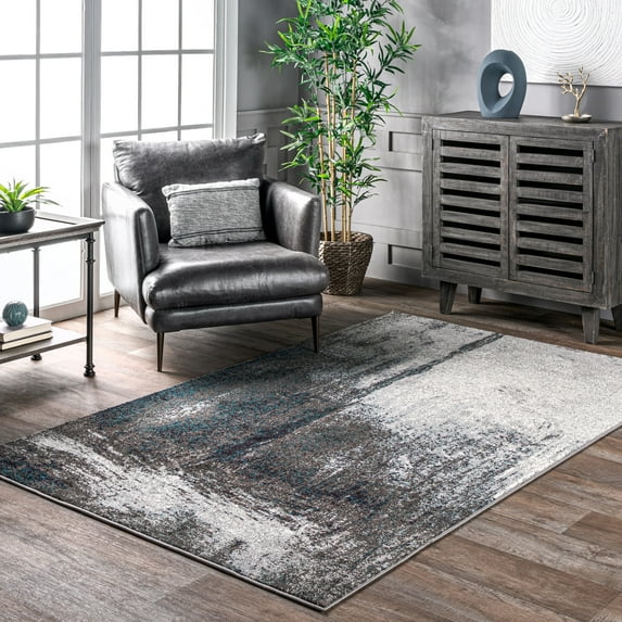 nuLOOM Noreen Abstract Area Rug, 4' 1" x 6', Noreen Grey