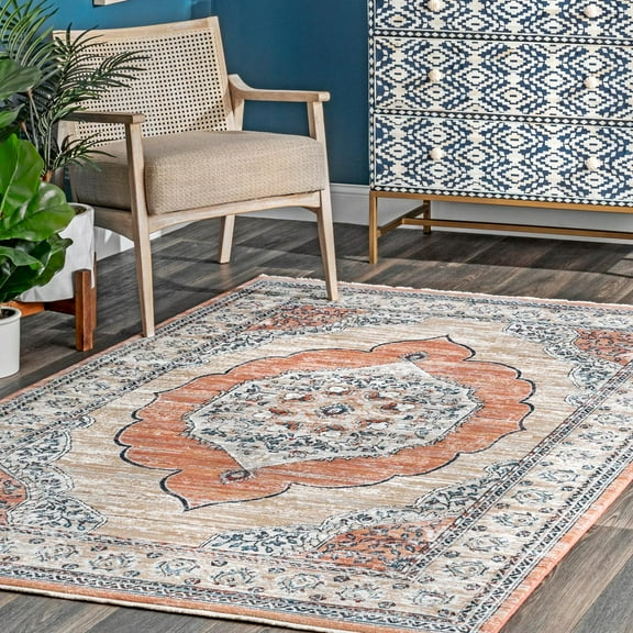 nuLOOM Noreen Oriental Area Rug, 4' x 6', Beige