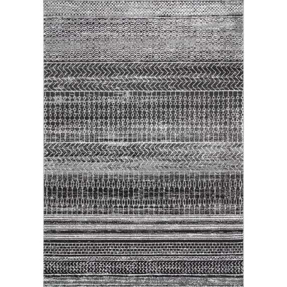 nuLOOM Nova Stripes Area Rug, 12' x 15', Dark Gray