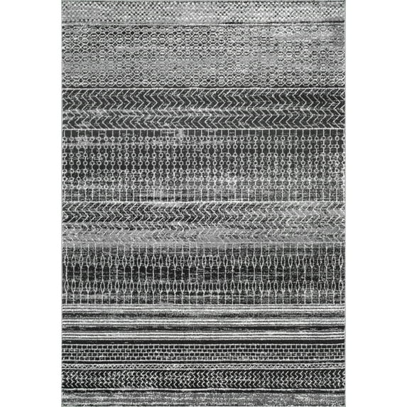 nuLOOM Nova Stripes Area Rug, 5' x 7' 5", Dark Gray