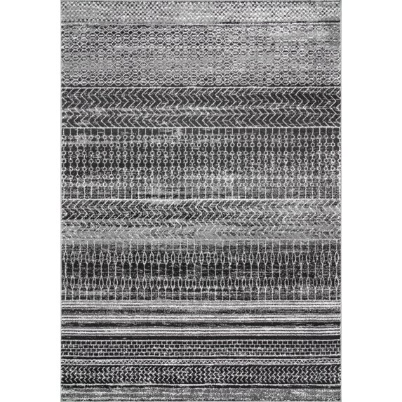 nuLOOM Nova Stripes Area Rug, 8' x 11', Dark Gray