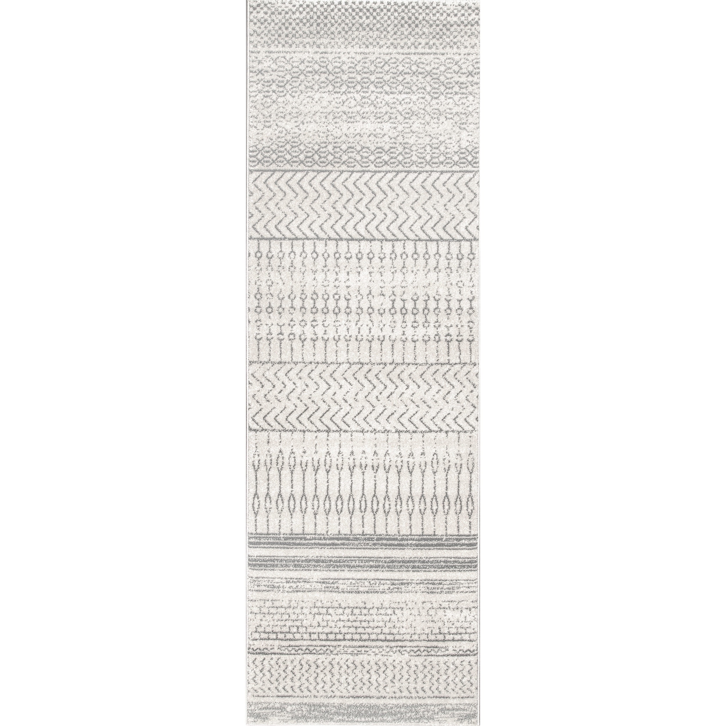 nuLOOM Nova Stripes Runner Rug, 2' 6" x 6', Gray