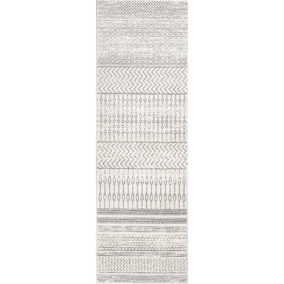nuLOOM Nova Stripes Runner Rug, 2' 6" x 6', Gray