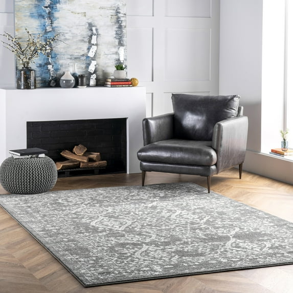 nuLOOM Odell Faded Vintage Area Rug, 8' x 10', Odell Grey