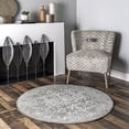 thumbnail image 1 of nuLOOM Odell Faded Vintage Area Rug, 6', Round, Odell Grey, 1 of 9