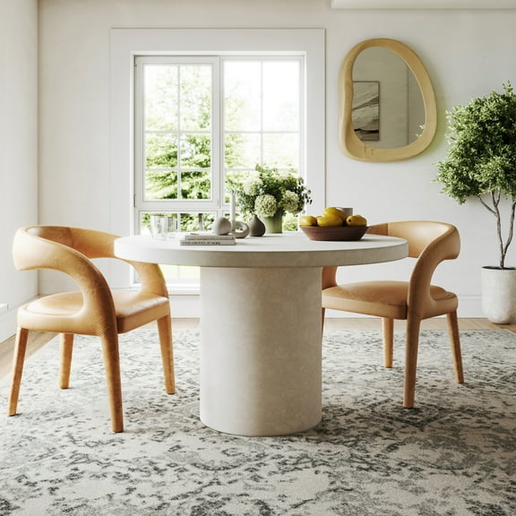 nuLOOM Odell Faded Vintage Area Rug, 4' x 4', Square, Odell Ivory