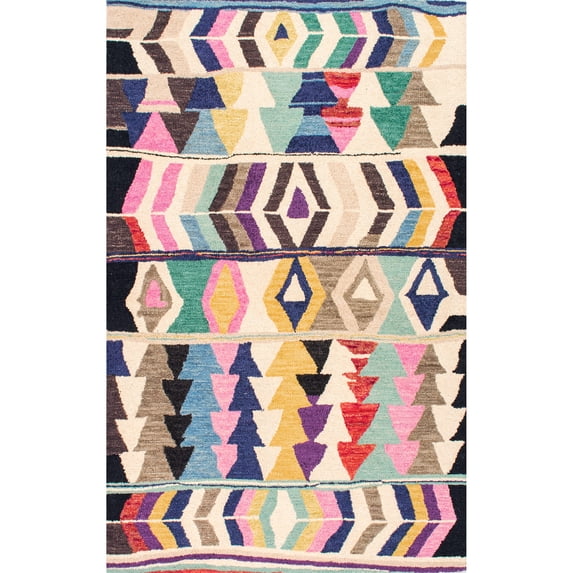 nuLOOM Ofelia Hand Tufted Wool Accent Rug, 3' x 5', Multi