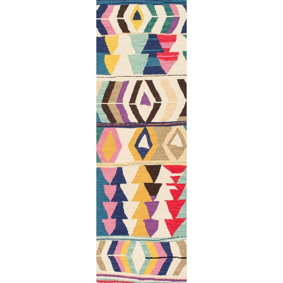 nuLOOM Ofelia Hand Tufted Wool Runner Rug, 2' 6" x 6', Multi