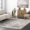 thumbnail image 1 of nuLOOM Oliveira Floral Medallion Fringe Area Rug, 10' x 13', Oliveira Beige, 1 of 9