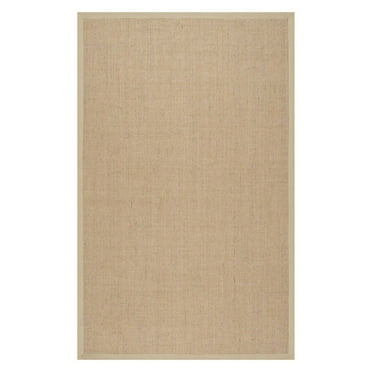 SAFAVIEH Natural Fiber Jaye Braided Sisal Area Rug, Natural/Grey, 6' x ...