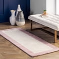 thumbnail image 1 of nuLOOM Paine Hand Tufted Wool Runner Rug, 2' x 6', Baby Pink, 1 of 2