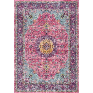 nuLOOM Paisley Verona Vintage Persian Accent Rug, 2' x 3', Pink