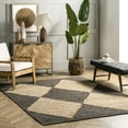 thumbnail image 1 of nuLOOM Pandora Diamond Jute Area Rug, 6', Black, 1 of 9