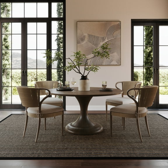 nuLOOM Patricia Jute and Wool Area Rug, 2' 6" x 6', Runner, Selma Black