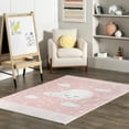 thumbnail image 1 of nuLOOM Peaceful SpinClean Night Machine Washable Kids Area Rug, 4' x 6', Peaceful Pink, 1 of 6