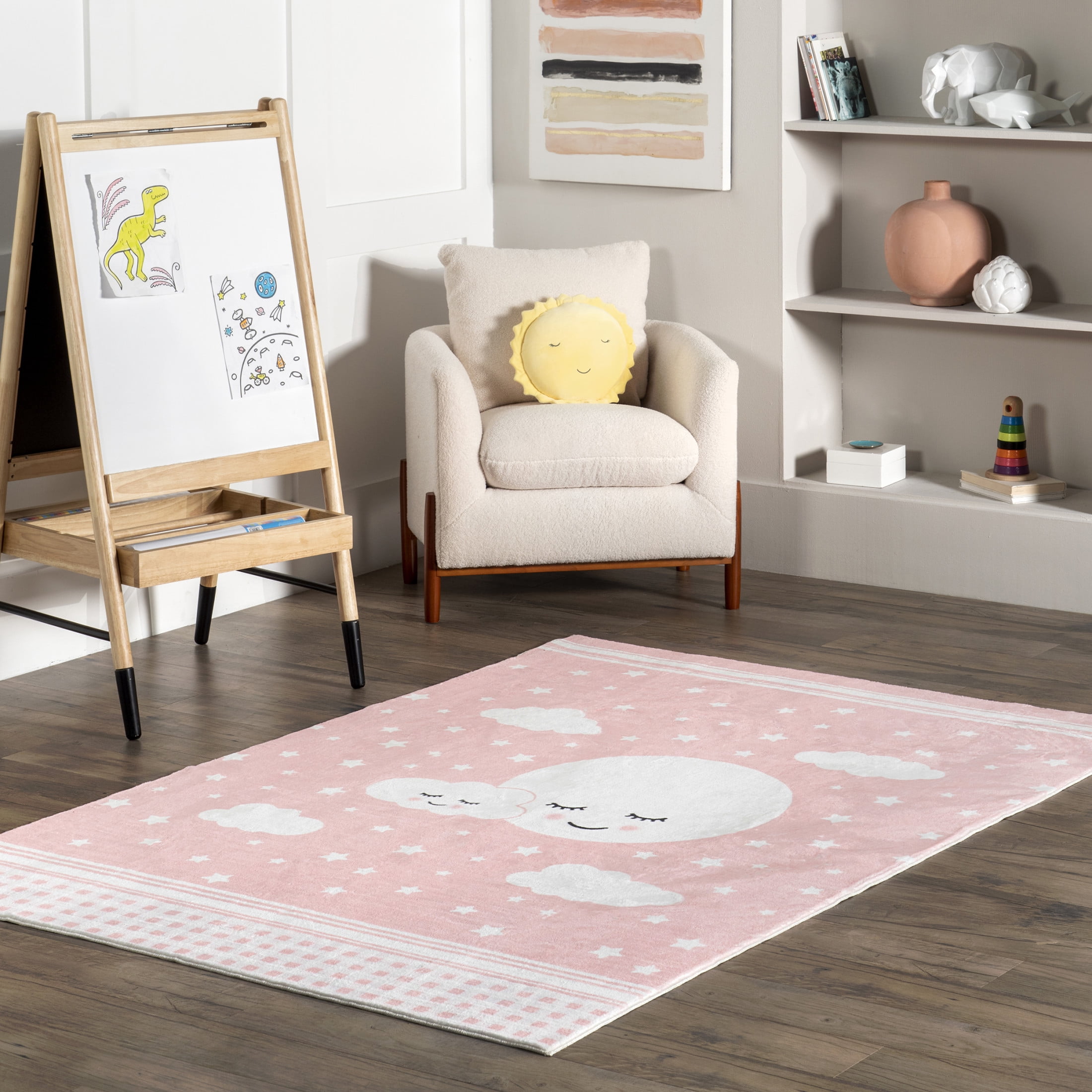 nuLOOM Peaceful SpinClean Night Machine Washable Kids Area Rug, 5' x 7 ...