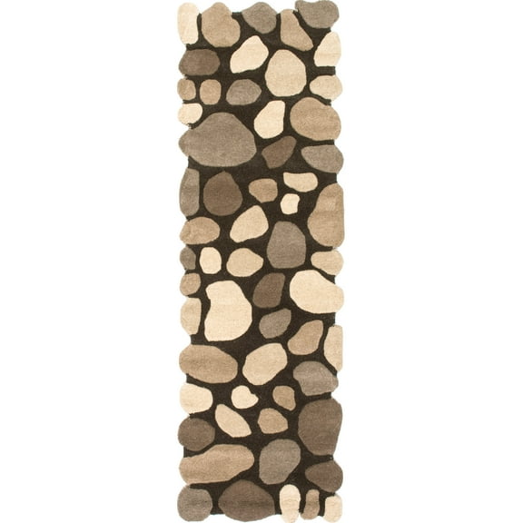 nuLOOM Pebbles Hand Tufted Wool Runner Rug, 2' 6" x 10', Natural