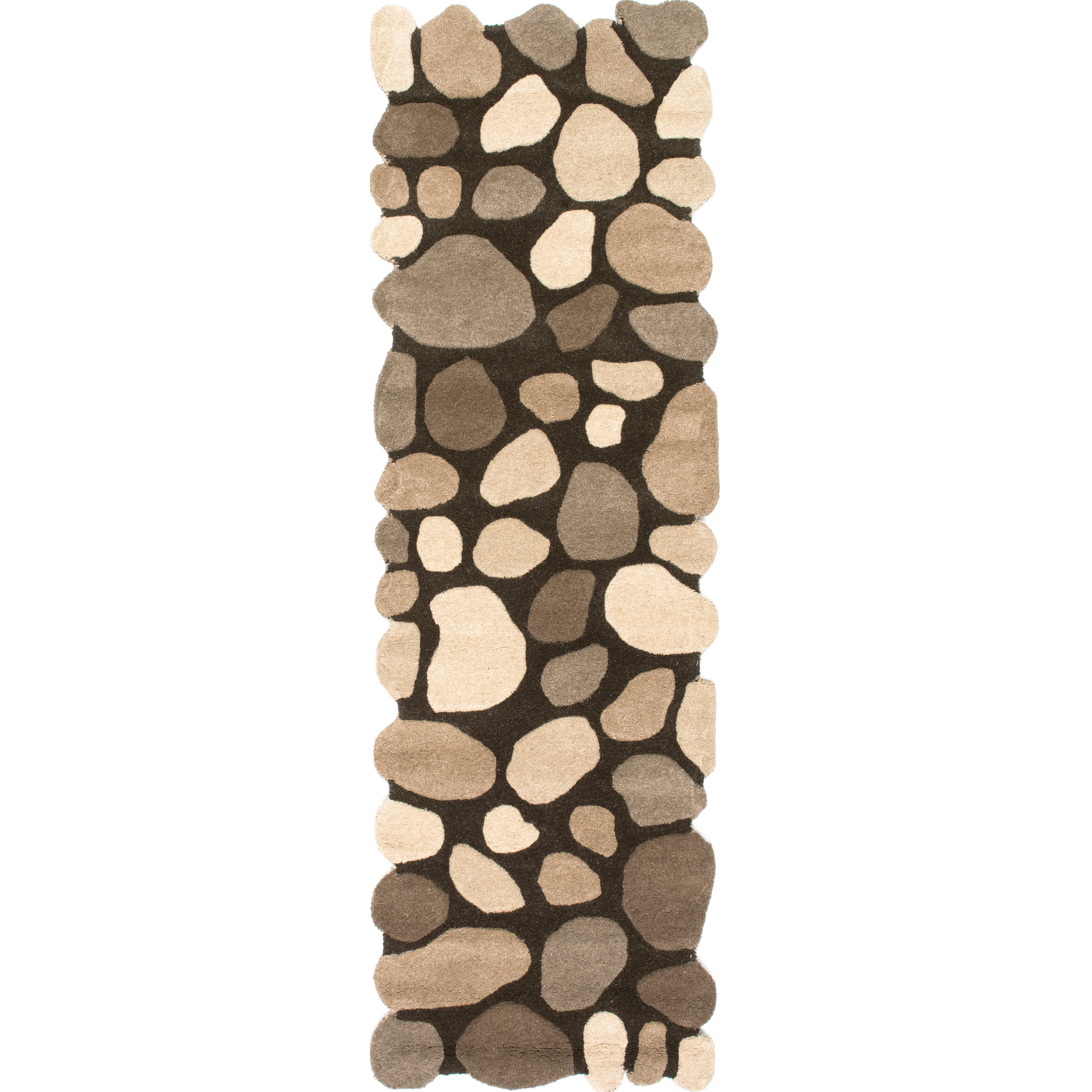 Wool Runner Rug Natural nuLOOM Pebbles Hand Tufted Wool Runner Rug, 2' 6