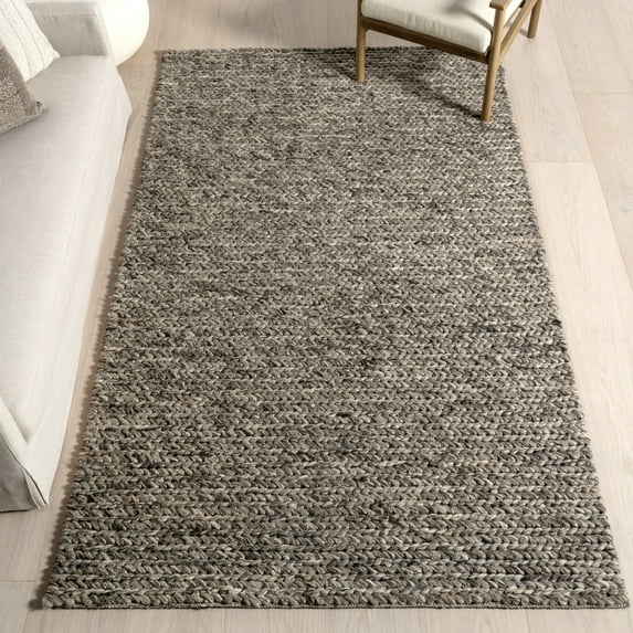 nuLOOM Penelope Braided Wool Area Rug, 6' x 9', Penelope Grey