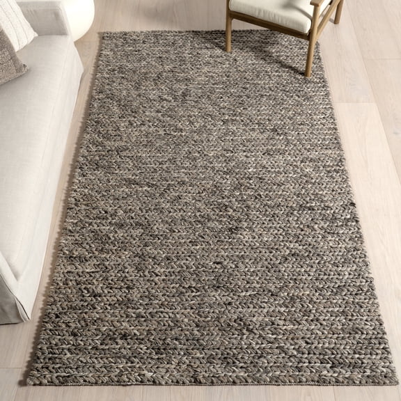 nuLOOM Penelope Braided Wool Area Rug, 8' 6" x 11' 6", Penelope Grey