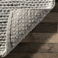 thumbnail image 1 of nuLOOM Penelope Braided Wool Area Rug, 5' x 8', Oval, Penelope Light Grey, 1 of 13