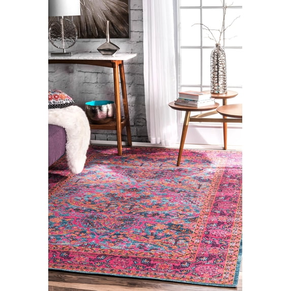 nuLOOM Persian Floral Yoshie Area Rug or Runner