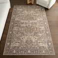 thumbnail image 1 of nuLOOM Phoebe Medallion SplashGuard Machine Washable Area Rug, 8' x 10', Phoebe Dark Brown, 1 of 10