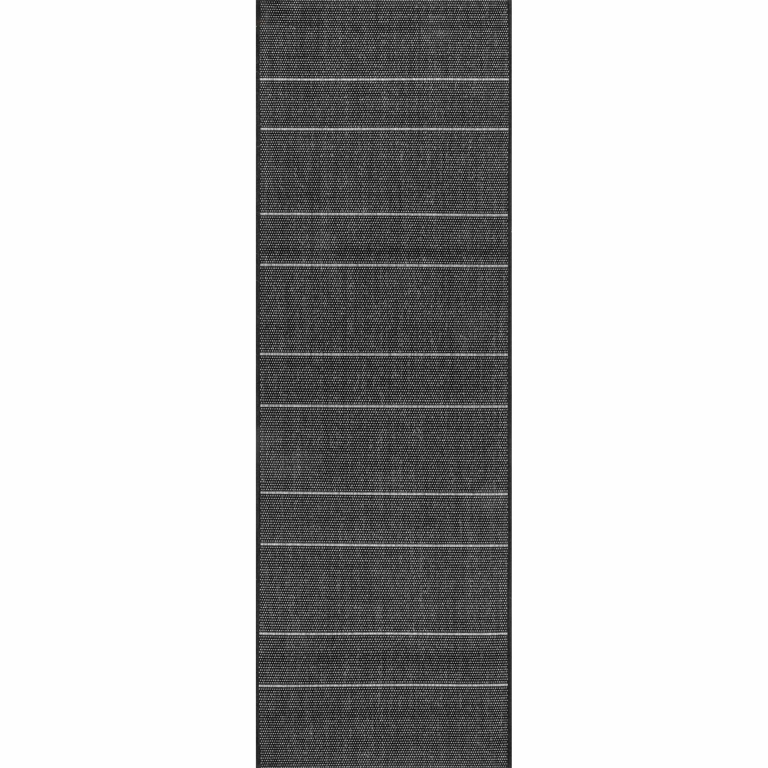nuLOOM Pinstriped Taliah Indoor/Outdoor Runner Rug, 2' x 8', Black