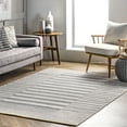 thumbnail image 1 of nuLOOM Primrose Hand Loomed Striped Cotton Area Rug, 5' x 8', Gray, 1 of 1