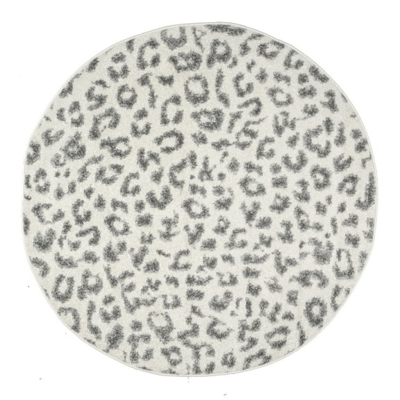nuLOOM Print Leopard Area Rug, 4', Gray
