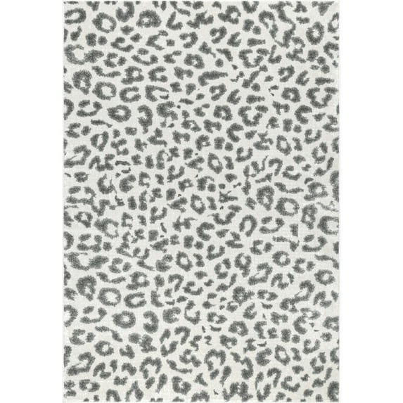 nuLOOM Print Leopard Area Rug, 4' x 6', Gray