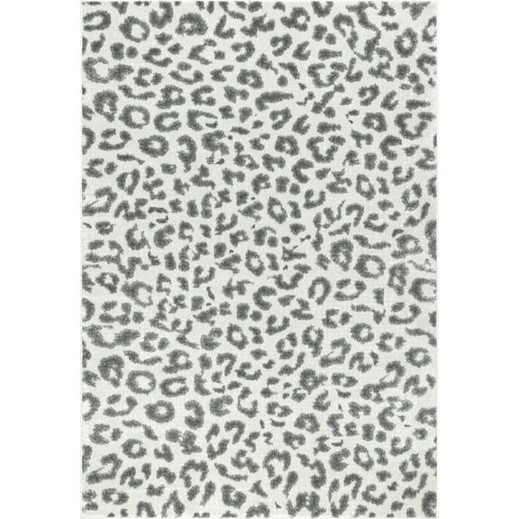 nuLOOM Print Leopard Area Rug, 5' x 7' 5", Gray