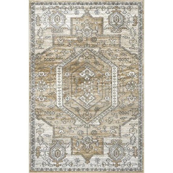 nuLOOM Rachael Medallion Bordered Area Rug, 5' x 8', Beige