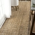 thumbnail image 1 of nuLOOM Raleigh Jute Tasseled Natural 2' 6" x 8' Farmhouse Runner Rug, 1 of 9