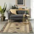 thumbnail image 1 of nuLOOM Ranae Tribal Zigzag Bordered Jute Area Rug, 5' x 8', Natural, 1 of 2