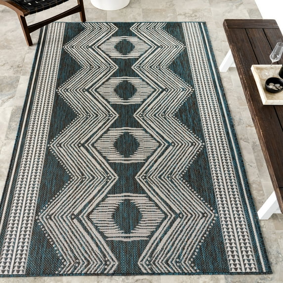 nuLOOM Ranya Tribal Indoor/Outdoor Area Rug, 5' x 8', Ranya Turquoise