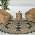 thumbnail image 1 of nuLOOM Ranya Tribal Indoor/Outdoor Area Rug, 8', Round, Ranya Dark Grey, 1 of 5