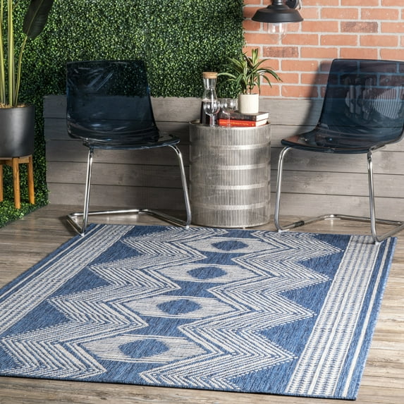 nuLOOM Ranya Tribal Indoor/Outdoor Area Rug, 2' x 3', Ranya Blue